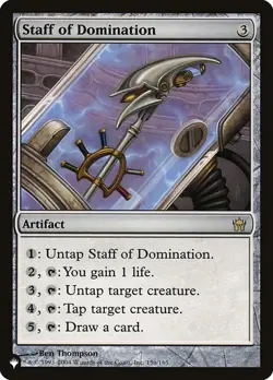 NM Staff of Domination, MTG, The List, Magic the Gathering, 156 - Image 1