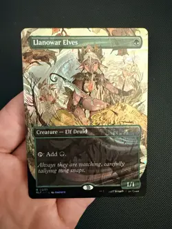 MTG Secret Lair Encyclopedia of Magic 0039 Llanowar Elves Halo Foil Chase - Image 2
