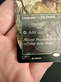 MTG Secret Lair Encyclopedia of Magic 0039 Llanowar Elves Halo Foil Chase - Image 5