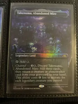 Takenuma Abandoned Mire Holo Borderless MTG Kamigawa: Neon- NM/M - Image 1