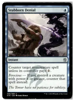 MTG Stubborn Denial - Khans of Tarkir Moderately Played English - Image 1