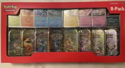 Pokemon TCG Scarlet & Violet Prismatic Evolutions Mini Tin 8-Pack Factory Sealed - Image 1
