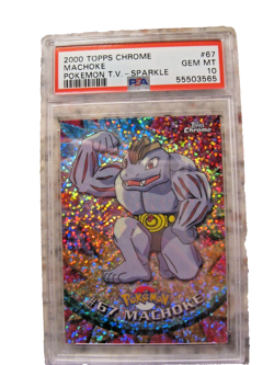 2000 Pokemon TV Topps Chrome - Machoke Holo Sparkle #67 PSA 10 💎 GEM MT 💎 - Image 1