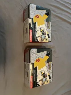 2 Pokemon TCG Celebrations Treasure Chest Tin Lunch Box LOT OF 2 Factory Sealed - Image 1
