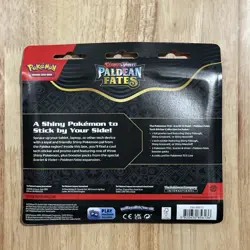 Paldean Fates Tech Sticker Collection Greavard 3-Pack Blister Sealed Pokemon TCG - Image 2