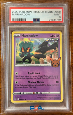 Pokemon TCG 2023 Trick or Trade Marshadow #080 PSA 9 Mint! - Image 1