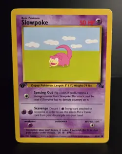 Pokemon TCG - SLOWPOKE - 1ST EDITION - 55/62 - FOSSIL (1999) - WOTC - LP - Image 1