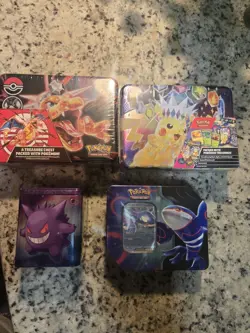 Sealed NIB Pokemon Collection Lot Tins Collector Chest - Image 1