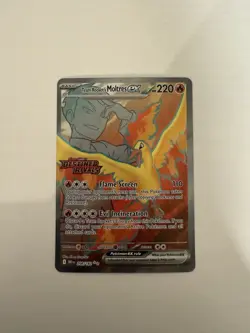 Team Rocket’s Moltres Ex 208/182 - Destined Rivals Pokemon Full Art - NM STAMPED - Image 1