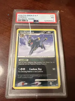 2008 POKEMON DIAMOND & PEARL MAJESTIC DAWN UMBREON #32 PSA 7 NM - Image 1