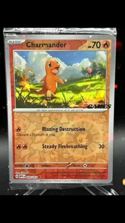 Charmander 004/165 Pokemon TCG - 151 EB GAMES Stamp - SEALED Promo - Image 1