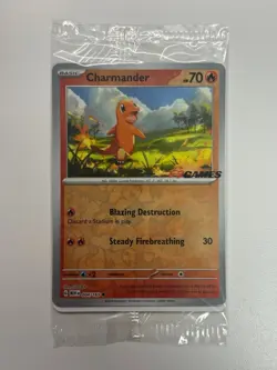 Charmander 004/165 Pokemon TCG - 151 EB GAMES Stamp - SEALED Promo - Image 2