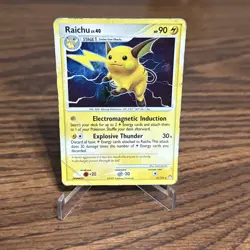 Raichu Holo Rare 15/123 Mysterious Treasures Pokemon TCG 2007 damaged h/p - Image 1