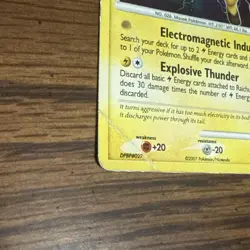 Raichu Holo Rare 15/123 Mysterious Treasures Pokemon TCG 2007 damaged h/p - Image 3