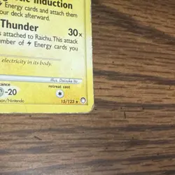 Raichu Holo Rare 15/123 Mysterious Treasures Pokemon TCG 2007 damaged h/p - Image 4