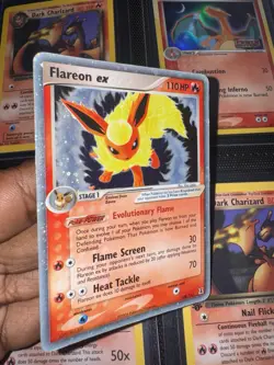 Pokemon Flareon ex - Reverse Holo Rare - 108/113 - 2005 Delta Species - MP - Image 1
