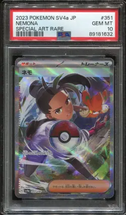NEMONA 351/190 - PSA 10 - SV4A POKEMON JAPANESE FULL ART 2023 - Image 1