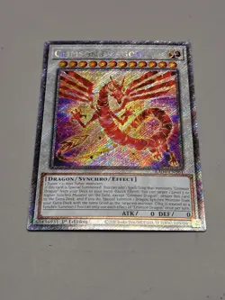 Crimson Dragon 1st Edition Platinum Secret Rare RA04-EN061 Yu-Gi-Oh! - Image 1