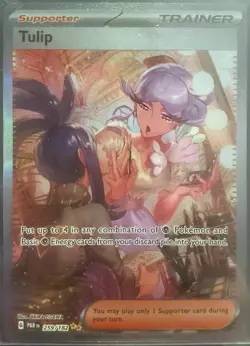 Pokemon TCG Tulip Trainer Card 259/182 Paradox Rift Special Illustration Rare - Image 1