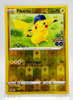 Pikachu Reverse HOLO 028/078 Pokemon Card 2022 Pokemon GO - Image 1