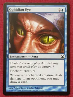 Magic The Gathering TIME SPIRAL OPHIDIAN EYE blue card MTG - Image 1