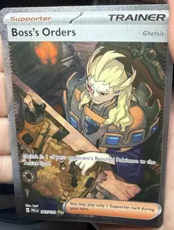 Pokemon Card Boss's Orders 265/193 Special Illustration Rare Paldea Evolved NM - Image 1