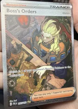 Pokemon Card Boss's Orders 265/193 Special Illustration Rare Paldea Evolved NM - Image 2
