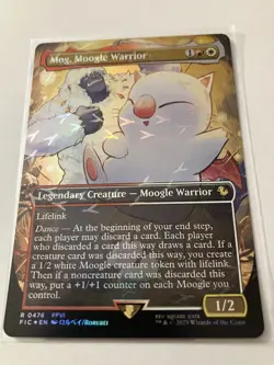 MTG Mog, Moogle Warrior MINT Borderless Chocobo Track FOIL Final Fantasy EDH FIN - Image 1
