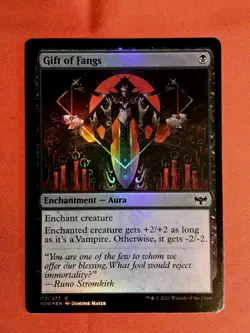 MTG - Gift of Fangs - FOIL #113/277 Innistrad: Crimson Vow - Unplayed Mint+ - Image 1