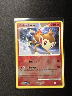 Pokemon Chimchar Cracked Ice Holo 12/17 Pop Series 8 NM/LP+ - Image 1
