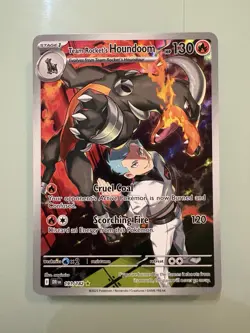 Pokemon Team Rockets Houndoom IR 191/182 Scarlet and Violet: Destined Rivals - Image 1