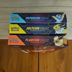 Pokemon TCG Eeveelution VMAX Premium Collection Set of 3 New Sealed - Image 4