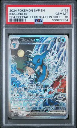 2024 POKEMON SVP EN-SV BLACK STAR PROMO #131 KINGDRA EX PSA 10 - Image 1