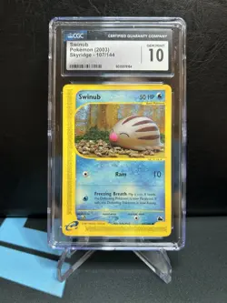 SWINUB 2003 Pokemon Skyridge E-Reader 107/144 - CGC 10 GEM MINT - Image 1