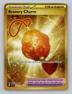 Bravery Charm #175/142 Hyper Rare Stellar Crown Pokemon Scarlet & Violet - Image 1
