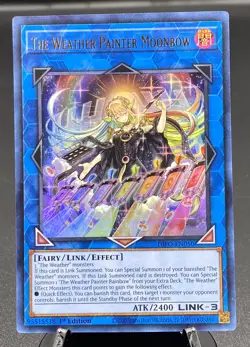 Yugioh The Weather Painter Moonbow DIFO-EN050 Ultra Rare1st Edition Near Mint - Image 1