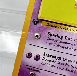 Slowpoke 55/62 First Edition Pokemon Card 1999 Fossil MP Crease - Image 2