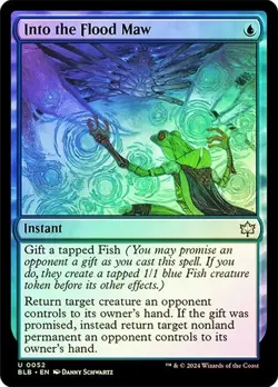 MTG Magic the Gathering Into the Flood Maw (52/454) Bloomburrow NM FOIL - Image 1