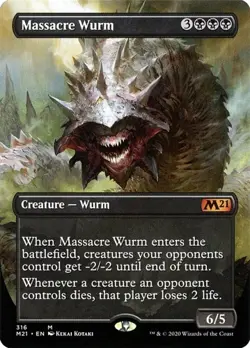 1x Massacre Wurm - Extended Art NM Eng MTG - Core Set 2021 - Image 1