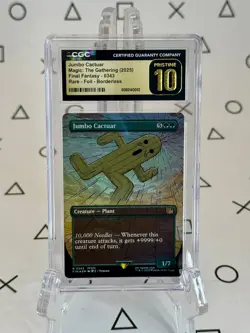 Jumbo Cactuar Borderless Foil - CGC 10 Pristine - Magic MTG Final Fantasy - Image 1