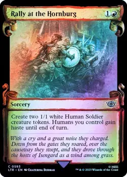Rally at the Hornburg (Showcase Scrolls) - LP FOIL - Lord of the Rings LTR MTG - Image 1