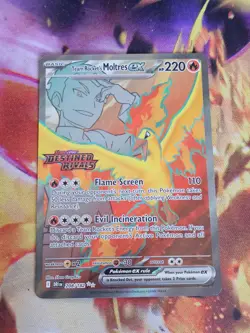 Pokemon TCG Team Rockets Moltres EX Destined Rivals 208/182 NM "STAMPED" - Image 1
