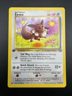 Eevee 51/64 Pokemon Jungle 1st Edition WOTC Vintage 1999 - Image 3