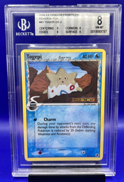 2006 Pokemon Dragon Frontiers Delta Species Togepi -Rev.Foil 41/101 BGS 8 NM+ - Image 1