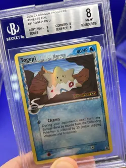 2006 Pokemon Dragon Frontiers Delta Species Togepi -Rev.Foil 41/101 BGS 8 NM+ - Image 4