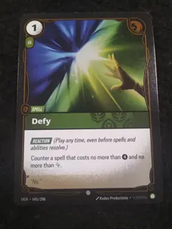 DEFY 045/298 RIFTBOUND LEAGUE OF LEGENDS RARE FOIL ENGLISH CARD - Image 1