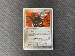 Aggron ex 95/100 MP Sandstorm Holo E Reader 2003 Pokemon Card - Image 1