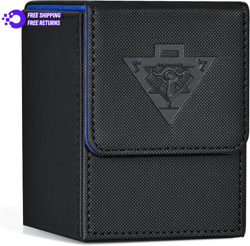 Card Deck Box Fits MTG Yu-Gi-Oh! TCG Card Storage Box with Dividers Holds 100+ - Image 1