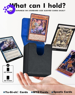 Card Deck Box Fits MTG Yu-Gi-Oh! TCG Card Storage Box with Dividers Holds 100+ - Image 4