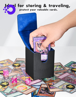 Card Deck Box Fits MTG Yu-Gi-Oh! TCG Card Storage Box with Dividers Holds 100+ - Image 5